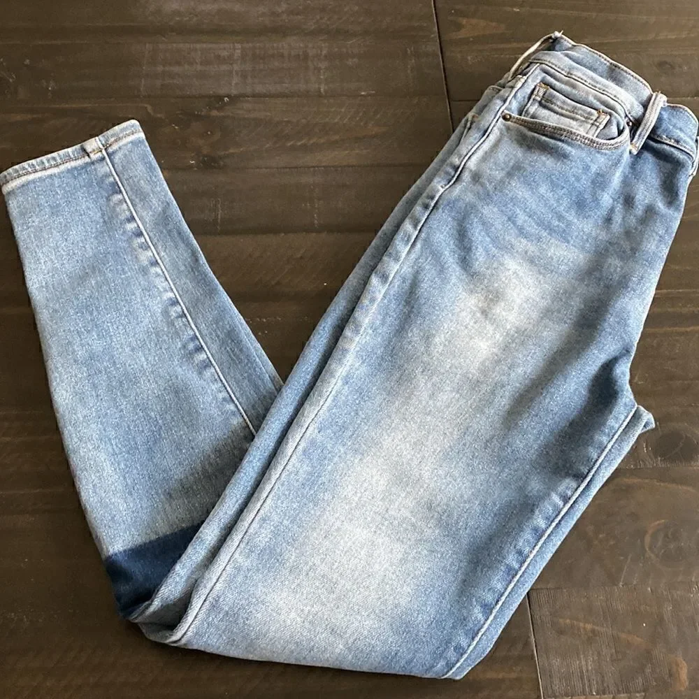 PacSun High Rise Jeggings Knee Panel Patch 27 Skinny Denim Jeans